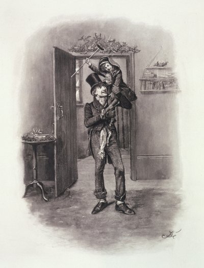 Bob Cratchit and Tiny Tim, from 
